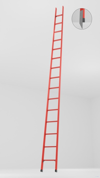 ЛСП-4,0ТМ лестница стеклопластиковая приставная Телеком, металлические оконцеватели h=4000мм, ступ.15 