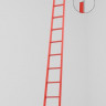 ЛСПД-4,8АК односекционная диэлектрическая стеклопластиковая лестница, абразивное покрытие ступеней, крюки h=4900мм, ступ.13