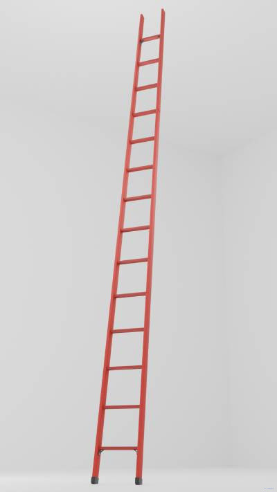 ЛСПД-5,0 односекционная диэлектрическая стеклопластиковая лестница h=5000мм, ступ.14 
