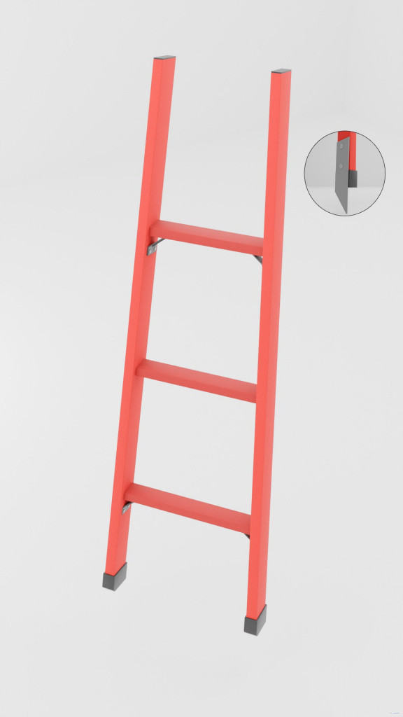 ЛСП-1,0ТМ лестница стеклопластиковая приставная Телеком, металлические оконцеватели h=1000мм, ступ.3 