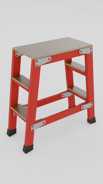 ССП-0,8-Ш стеклопластиковая с симметричными опорами подмость h=800мм, 2х2 ступеней, разборная, площадка 600х500мм 