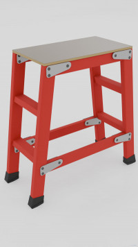 ССП-0,9 стеклопластиковая с симметричными опорами подмость h=900мм, 2х2 ступеней,  разборная, площадка 600х500мм