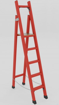 ССД-1,8 с симметричной опорой диэлектрическая стеклопластиковая стремянка, h=2600мм, h рабочей площадки=1660мм, ступ.5