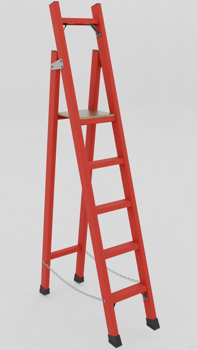 ССД-1,8 с симметричной опорой диэлектрическая стеклопластиковая стремянка, h=2600мм, h рабочей площадки=1660мм, ступ.5 