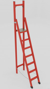 ССВ-2,8Т стремянка стеклопластиковая с вертикальной опорой, Телеком, h=2870мм, h рабочей площадки=1700мм, ступ.7