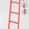 ЛСП-1,7АКМ лестница стеклопластиковая приставная Телеком, абразивное покрытие ступеней, крюки, металлические оконцеватели (Мягкий грунт) h=1700мм, ступ.4