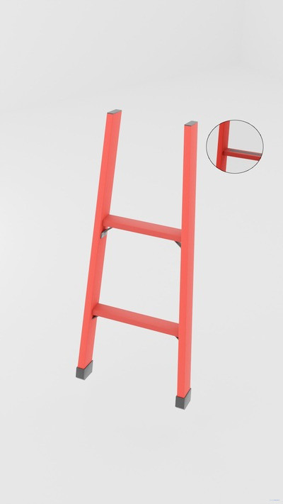 ЛСПД-1,0А односекционная диэлектрическая стеклопластиковая лестница, абразивное покрытие ступеней h=1000мм, ступ.2 