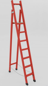 ССД-1,8Т с симметричной опорой диэлектрическая стеклопластиковая стремянка, Телеком, h=2600мм, h рабочей площадки=1800мм, ступ.7