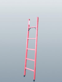 ЛСПД-3,0ТМГК односекционная диэлектрическая стеклопластиковая лестница Телеком, крюки, металлические оконцеватели h=3150мм, ступ.11