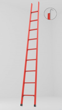 ЛСП-3,4К лестница стеклопластиковая приставная, крюки h=3400мм, ступ.9