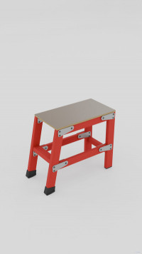 СВП-0,4 стеклопластиковая с вертикальными опорами подмость h=400мм, 1 ступень, разборная, площадка 400х400мм