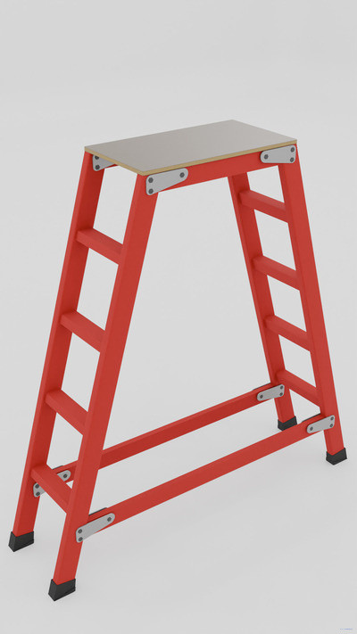 ССП-1,2 стеклопластиковая с симметричными опорами подмость h=1200мм, 4х2 ступеней,  разборная, площадка 600х500мм 