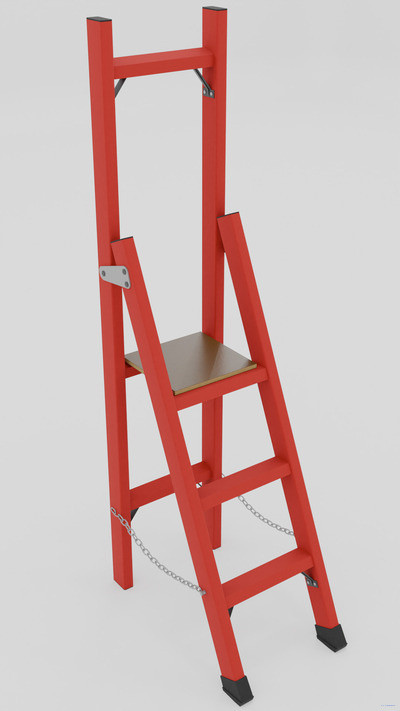 СВД-0,7Т с вертикальной опорой диэлектрическая стеклопластиковая стремянка, Телеком, h=1650мм, h рабочей площадки=700мм, ступ.3 