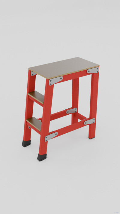 СВП-0,7-Ш стеклопластиковая с вертикальными опорами подмость h=700мм, 2 широкие ступени, разборная, площадка 600х500мм 