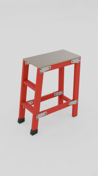 СВП-0,8 стеклопластиковая с вертикальными опорами подмость h=800мм, 2 ступени, разборная, площадка 600х500мм