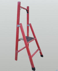 ССВ-3,1ТШ стремянка стеклопластиковая с вертикальной опорой, Телеком, широкие ступени, h=3370мм, h рабочей площадки=2200мм, ступ.9