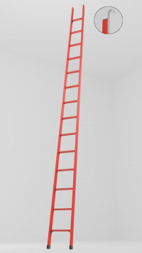 ЛСП-3,8ТК лестница стеклопластиковая приставная Телеком, крюки h=3800мм, ступ.14