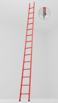 ЛСП-3,8ТМ лестница стеклопластиковая приставная Телеком, металлические оконцеватели h=3800мм, ступ.14