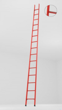 ЛСП-4,0АТ лестница стеклопластиковая приставная Телеком, абразивное покрытие ступеней h=4000мм, ступ.15